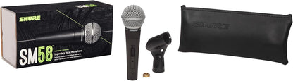 Shure SM58S Pro XLR Dynamic Vocal Microphone with On/Off Switch