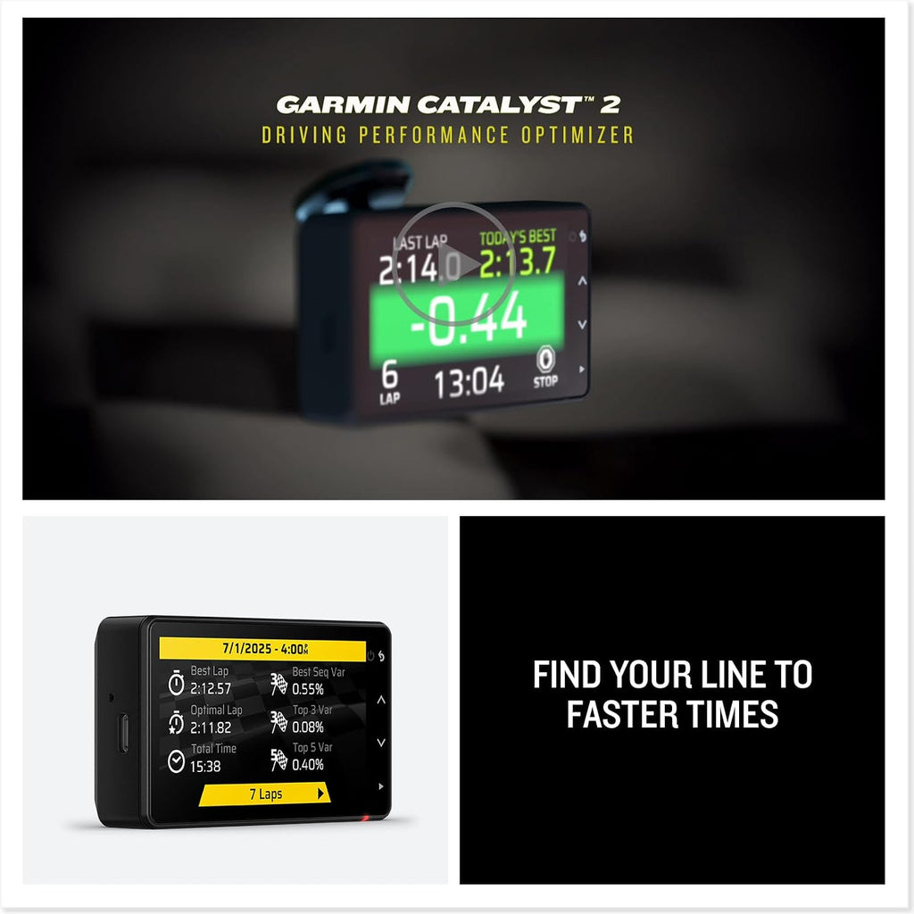 Garmin Catalyst™ 2, Racetrack Driving Performance Optimizer | Real-Time Coaching with On-Track Audio Cues, True Optimal Lap™ Technology, Detailed Performance Data, Leaderboards