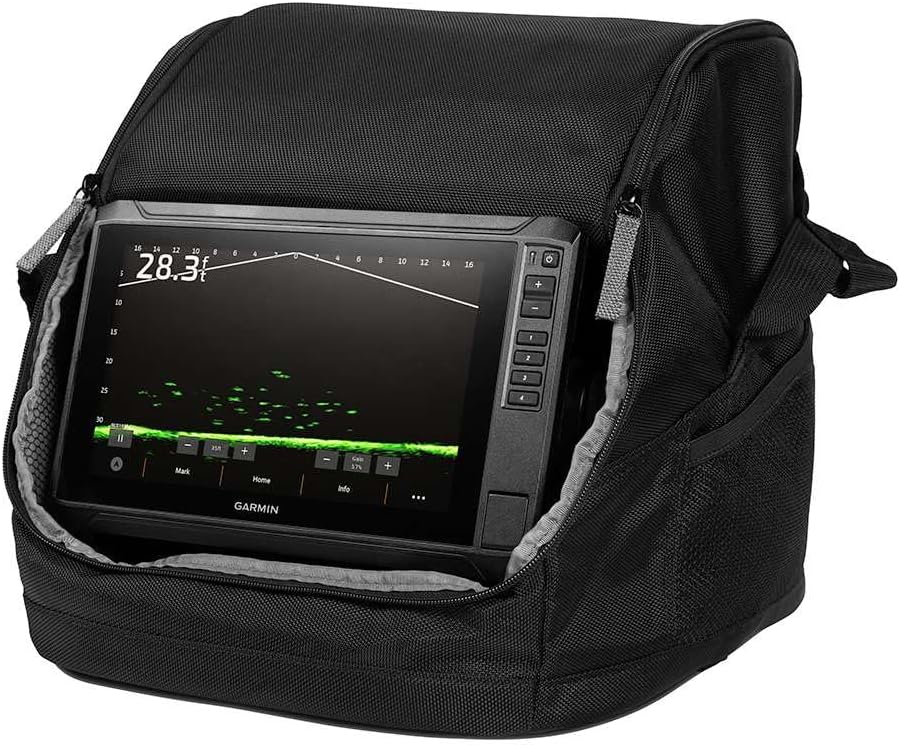 Garmin LiveScope™ Plus Lithium-ion Ice Fishing Bundle | 9" ECHOMAP™ UHD2 Chartplotter with a LiveScope™ Plus System, Garmin Navionics+™ Mapping, Carrying Case