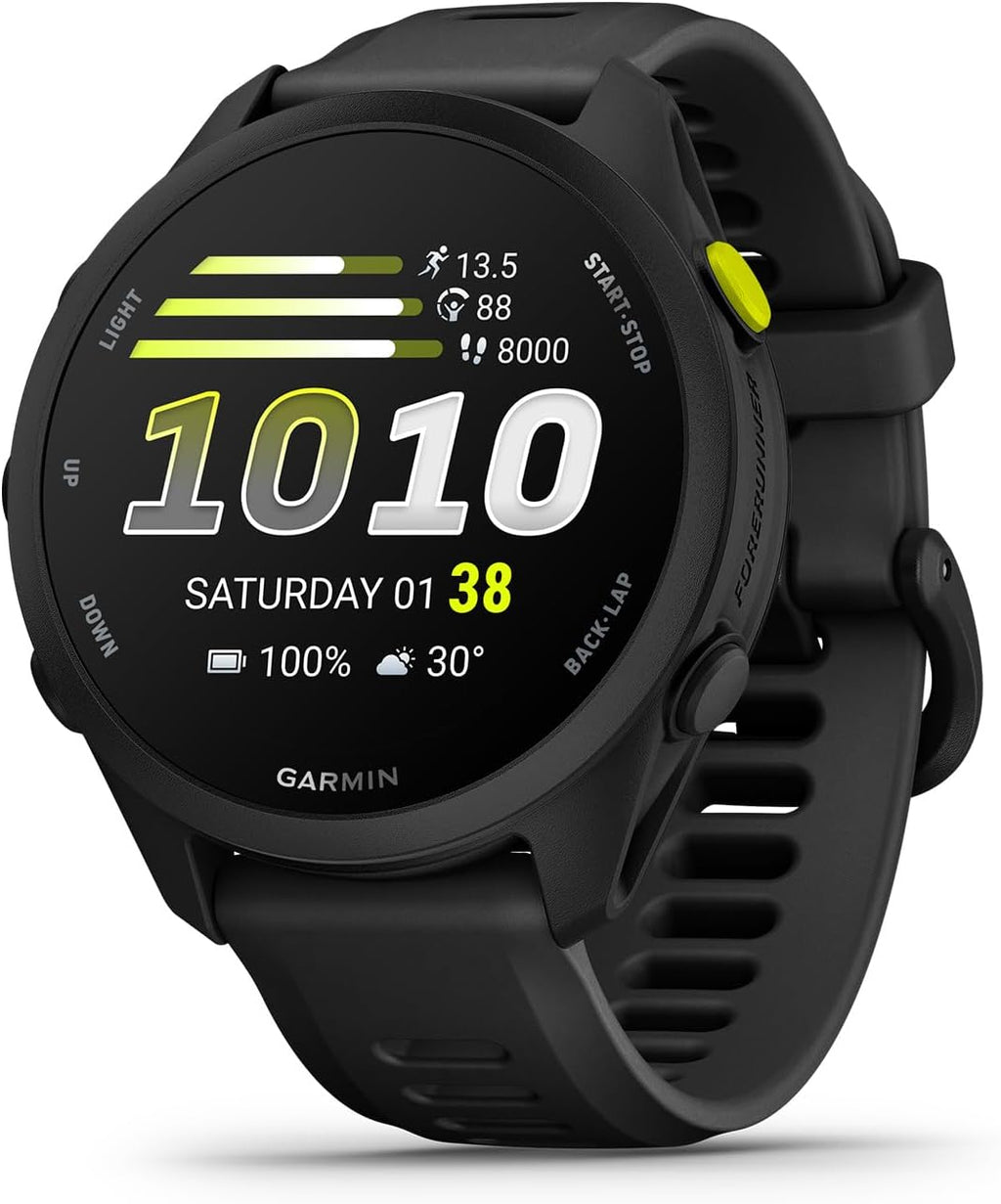 Garmin Forerunner® 70, 43mm, Black | Beginner-Level Running Smartwatch, Pace, Distance and Heart Rate, Daily Suggested Workouts, Adaptive Training Plans