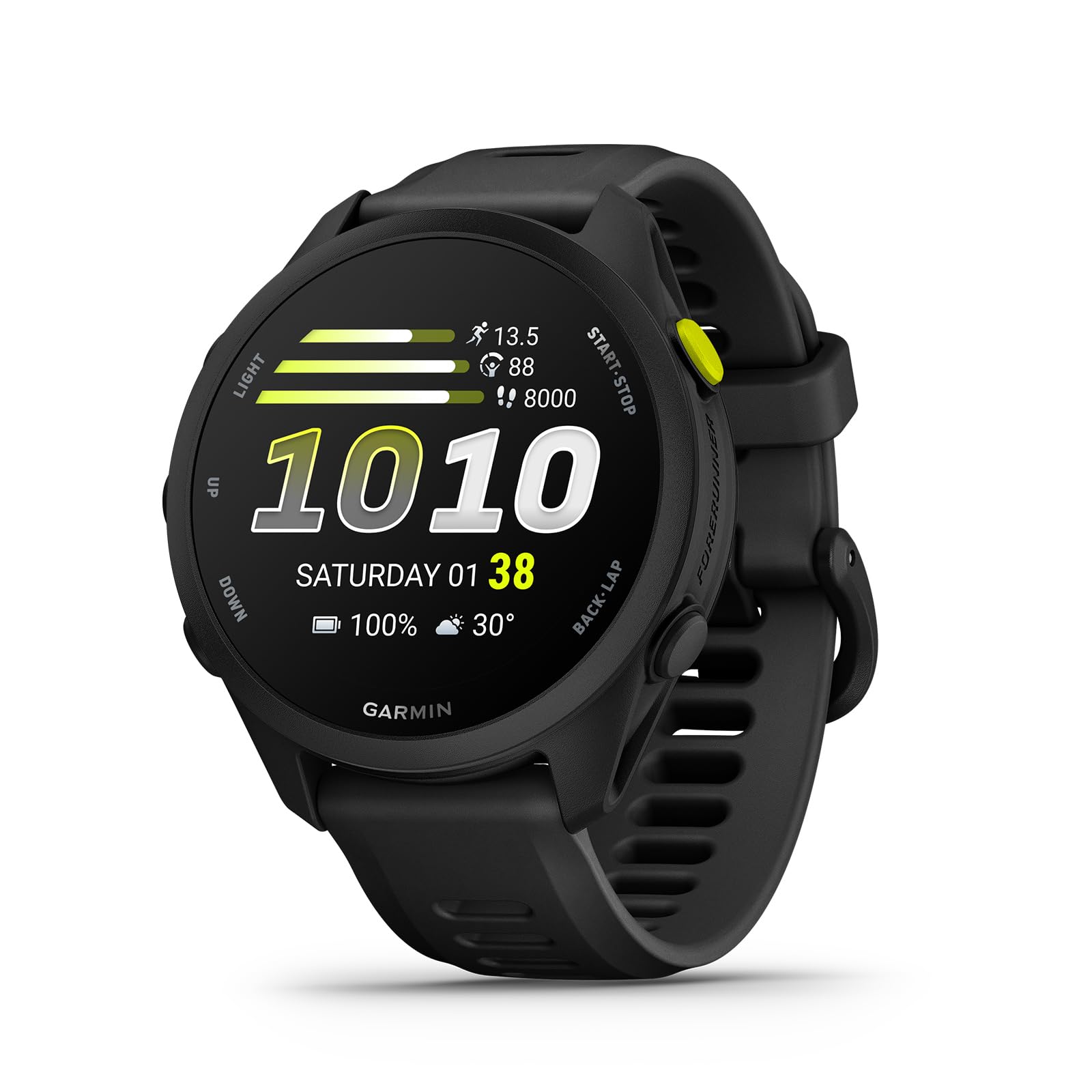 Garmin Forerunner® 170 Music, 43mm, Whitestone/Cloud Blue | GPS Running Smartwatch, Music On Your Wrist, Pace & Distance, Daily Suggested Workouts, Garmin Coach, Adaptive Training Plans