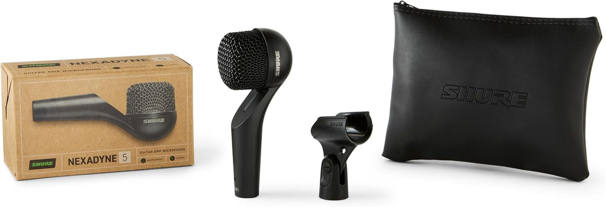 Shure Nexadyne 5 Guitar Amp Microphone with Revonic Technology - Supercardioid Dynamic Mic for Pro Amplification, Enhanced Signal Clarity & Noise Reduction, Dual-Engine Transducers (NXN5)
