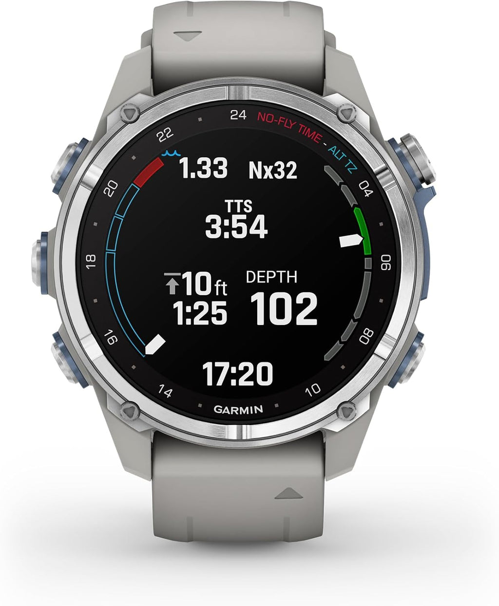 Garmin Descent™ Mk3, Watch-Style Dive Computer, 43mm, Fog Gray | Subwave Sonar Networking, Multiple Dive Modes, Dive Focused Design, Dive Readiness Tool, Built-In Flashlight, Dive Log