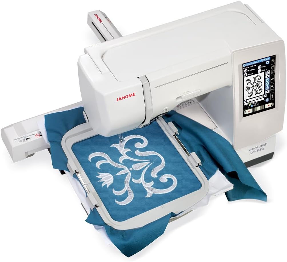 Janome Memory Craft 9850 Limited Edition Computerized Sewing and Embroidery Machine