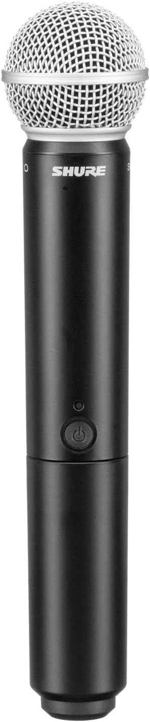 Shure BLX288/SM58 Dual-Channel Wireless Audio System H9 Band (512–542 MHz) – BLX88 Receiver, (2) BLX2 Transmitters with SM58 Dynamic Mic, Up to 14 Hr Battery, 300 ft Range