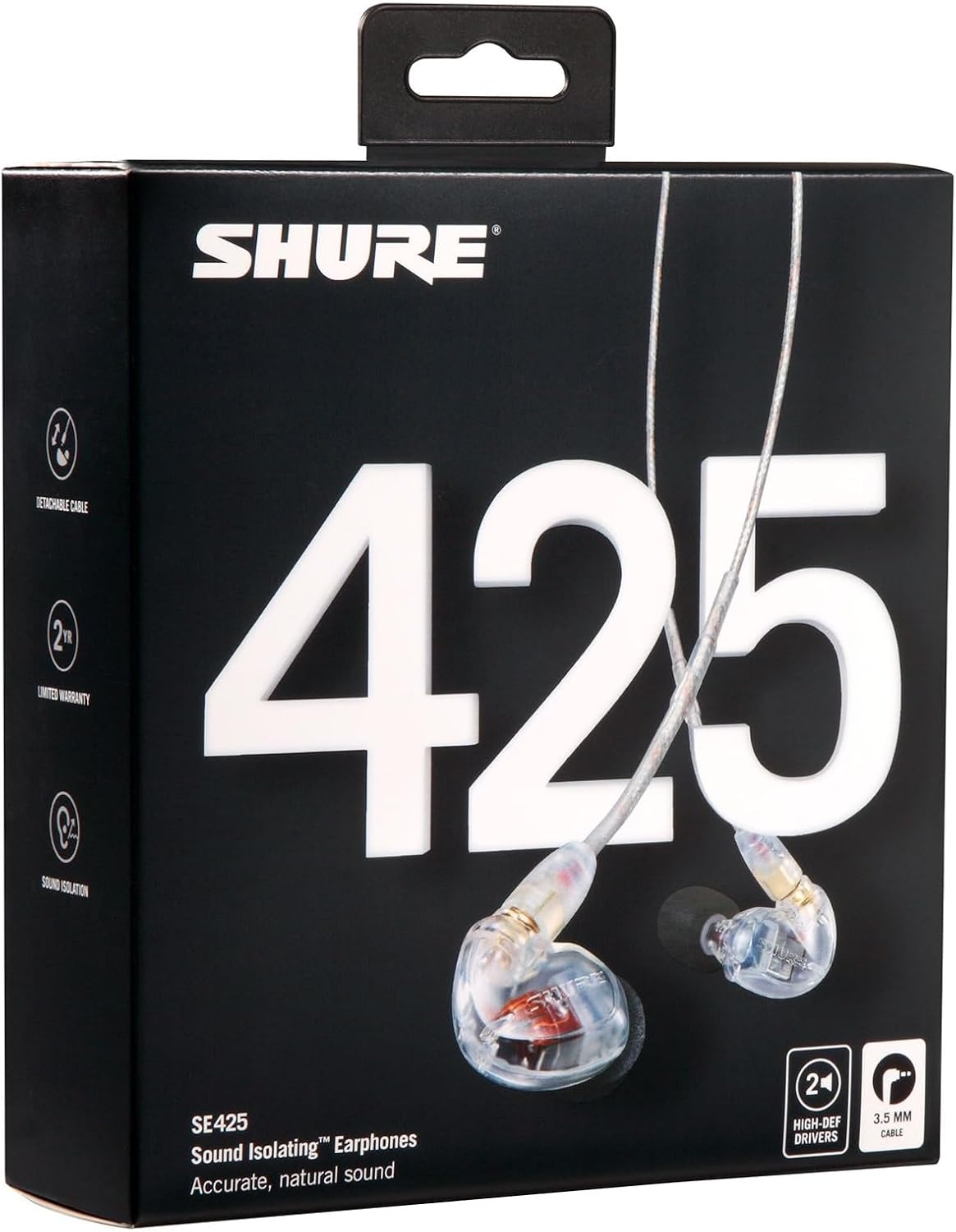 Shure SE425 PRO Sound Isolating Wired Earbuds - Clear