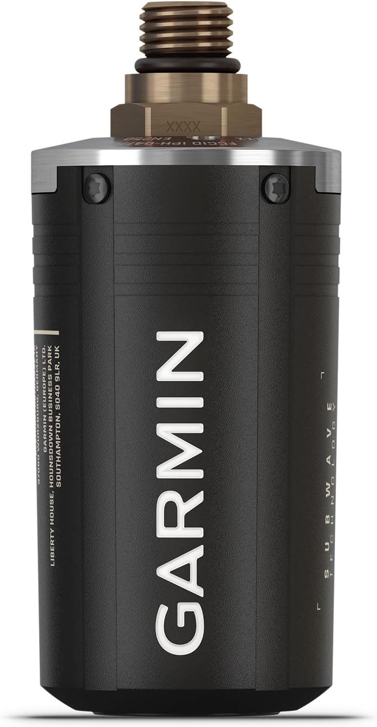 Garmin Descent™ T2 Transceiver, Subwave™ Wireless Communication | Monitor Up to 8 Tanks When Under Water, Pair with Your Compatible Air-Integrated Descent™ Dive Computer (Sold Separately)