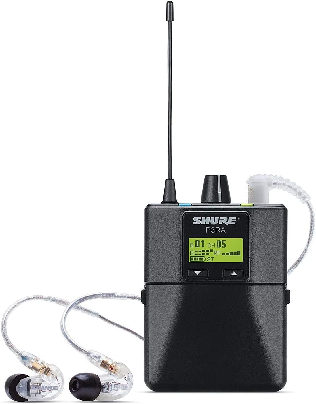 Shure PSM300 P3TRA215TWP Pro Wireless In-Ear Personal Monitor System with SE215-CL Earphones, Twinpack - J13 Band