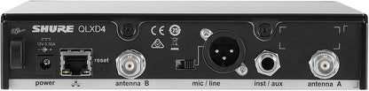 Shure QLXD4 Single Channel Receiver - for use with QLX-D Digital Wireless Systems, Transmitter Sold Separately | J50A BAnd (QLXD4=-J50A)