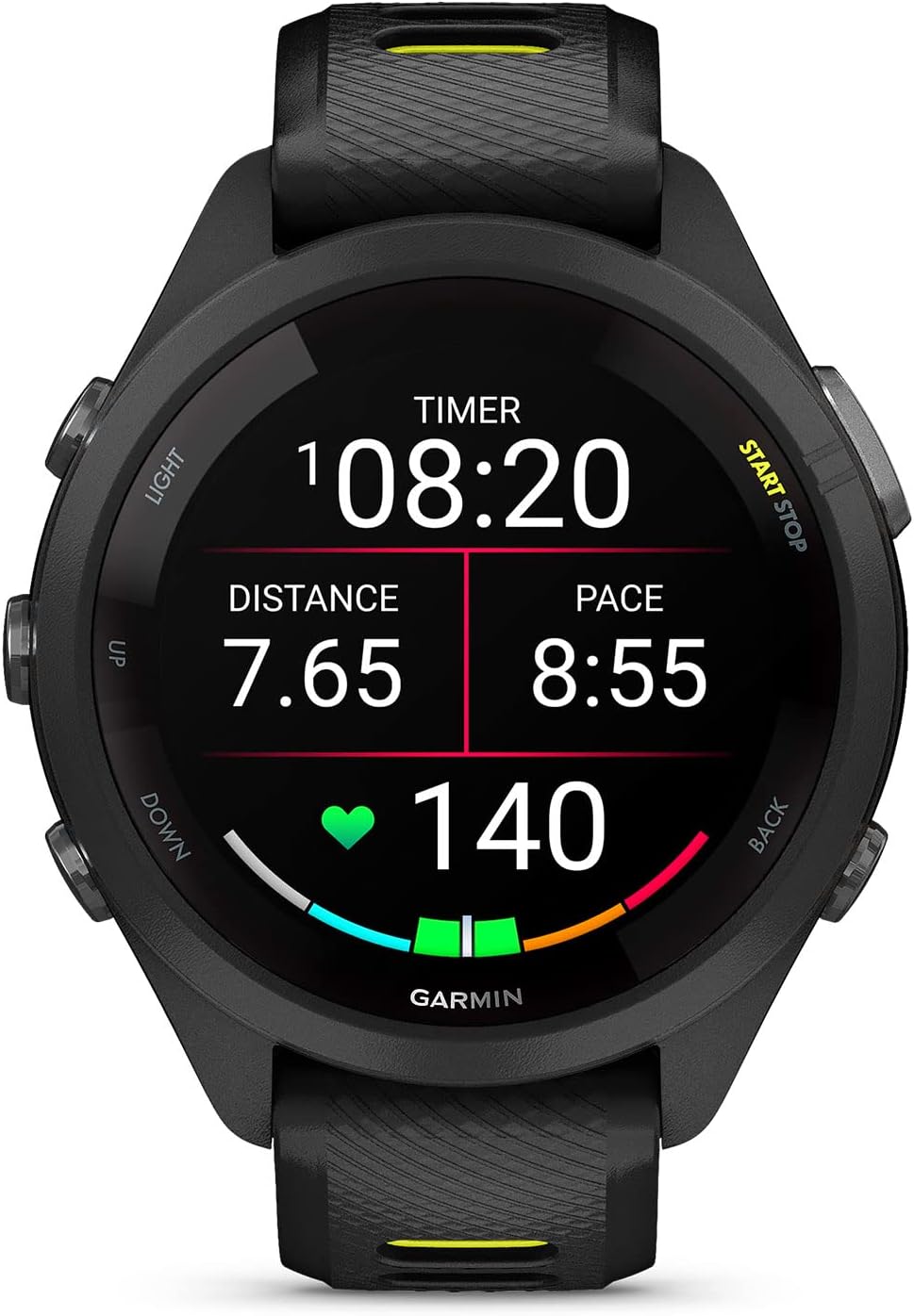 Garmin Forerunner® 265S, Running Smartwatch, 42mm, Black/Amp Yellow | Advanced Training Metrics & Recovery Insights, Music On Your Wrist, Garmin Coach, Daily Suggested Workouts