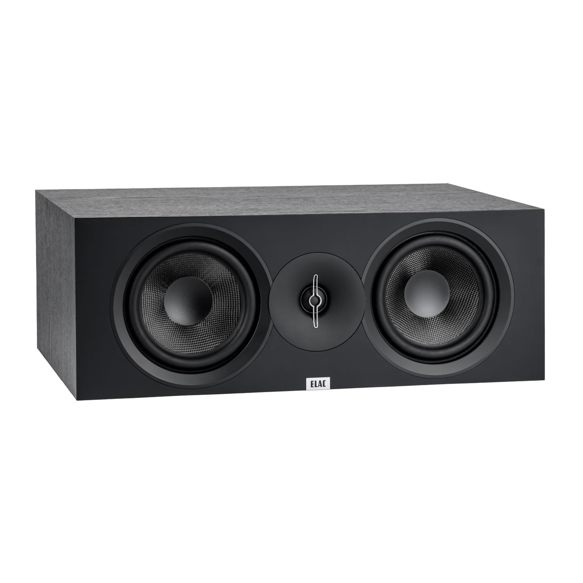 ELAC Debut 3.0 DC53-BK Center Channel Speaker, Black Ash - 1” Aluminum Dome Tweeter & Dual 5.25” Aramid Fiber Woofers - 2-Way Bass Reflex - 57Hz to 38KHz Response