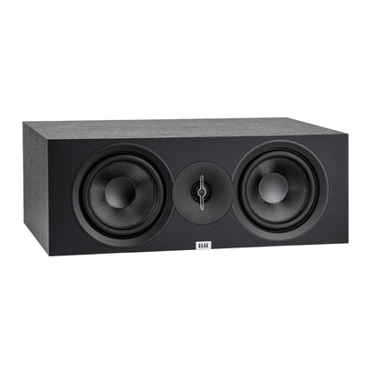 ELAC Debut 3.0 DC53-BK Center Channel Speaker, Black Ash - 1” Aluminum Dome Tweeter & Dual 5.25” Aramid Fiber Woofers - 2-Way Bass Reflex - 57Hz to 38KHz Response
