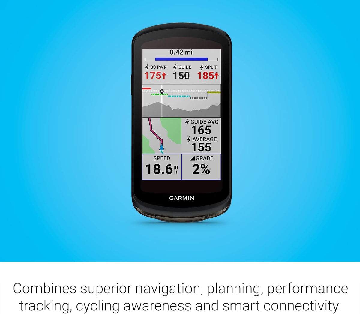 Garmin Edge® 1040 Solar, GPS Bike Computer with Solar Charging Capability