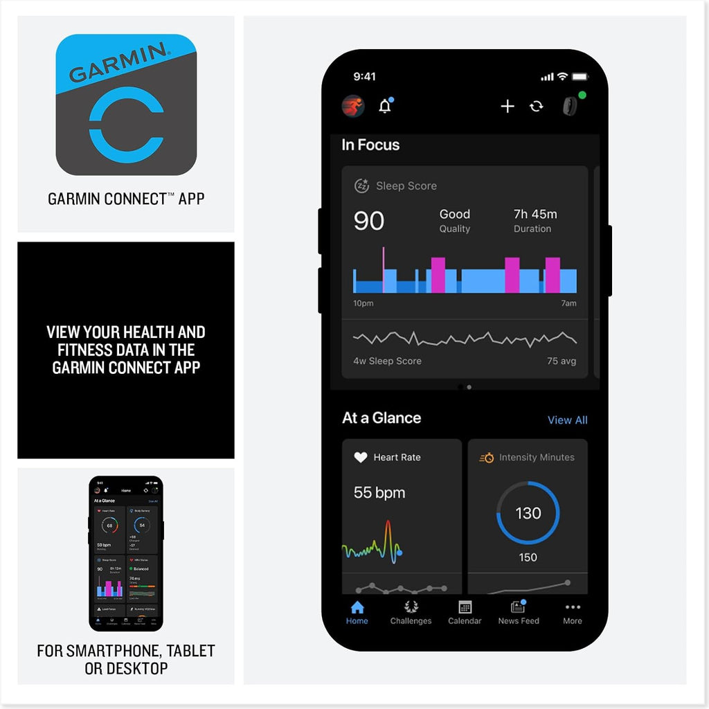 Garmin CIRQA™ Smart Band, No Subscription, L-XL Black | Screenless Health & Fitness Tracker, No Subscription Required, Automatically Detects a Variety of Activities
