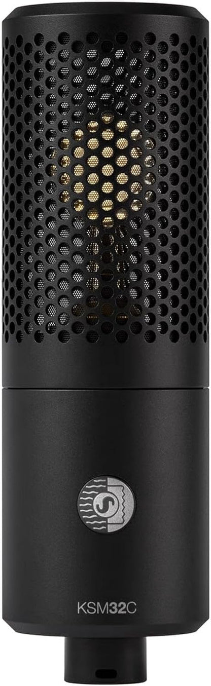 Shure KSM32C Studio Kit Cardioid Condenser Microphone - Precision ¾” Capsule, Low-Frequency Excellence, Ultra-Low Self-Noise, Off-Axis Rejection