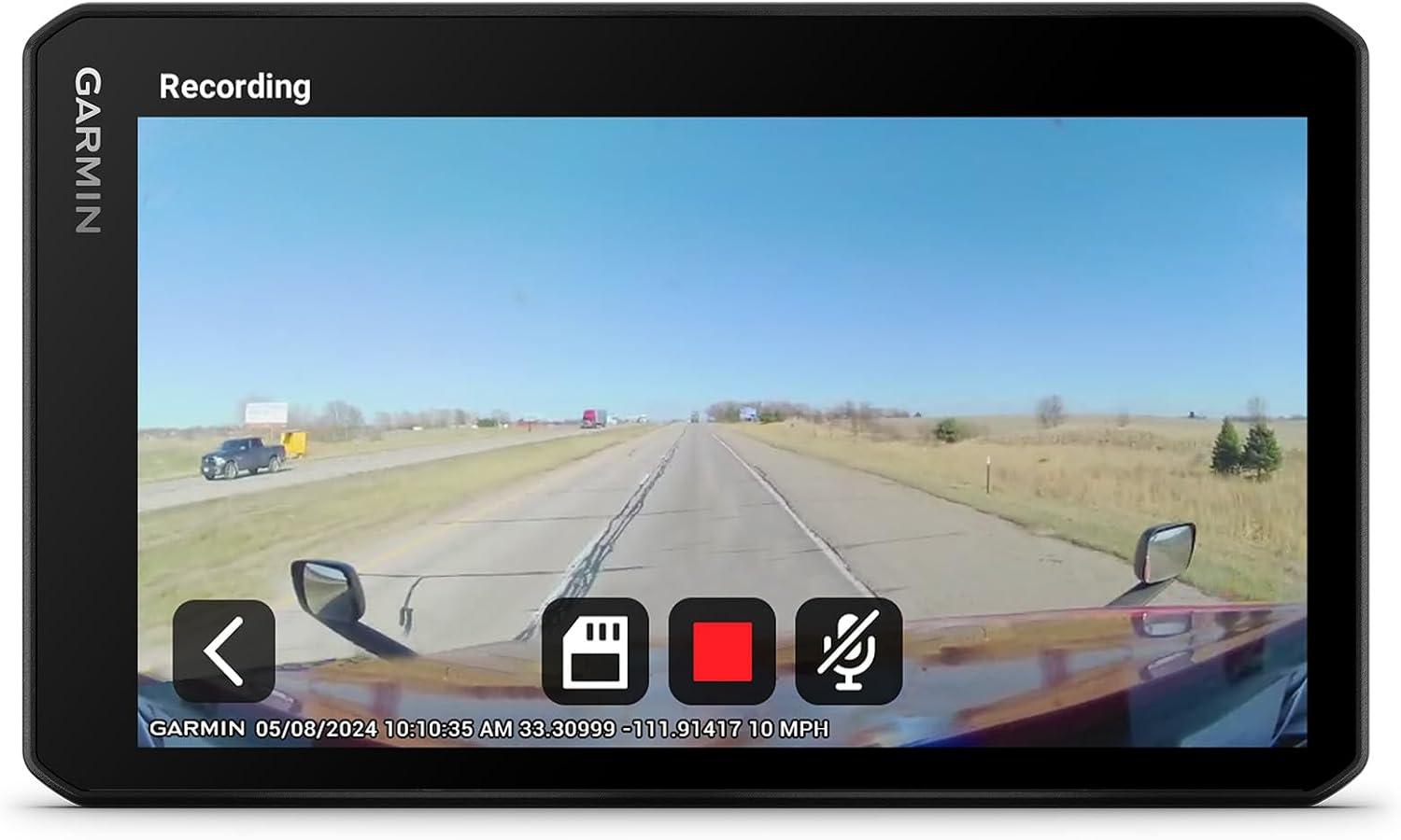 Garmin dēzlCam™ OTR725, 7” GPS Truck Navigator, Built-in Dash Camera | Crisp High-Resolution Touchscreen Display, Expert Arrival Planning, Custom Truck Routing