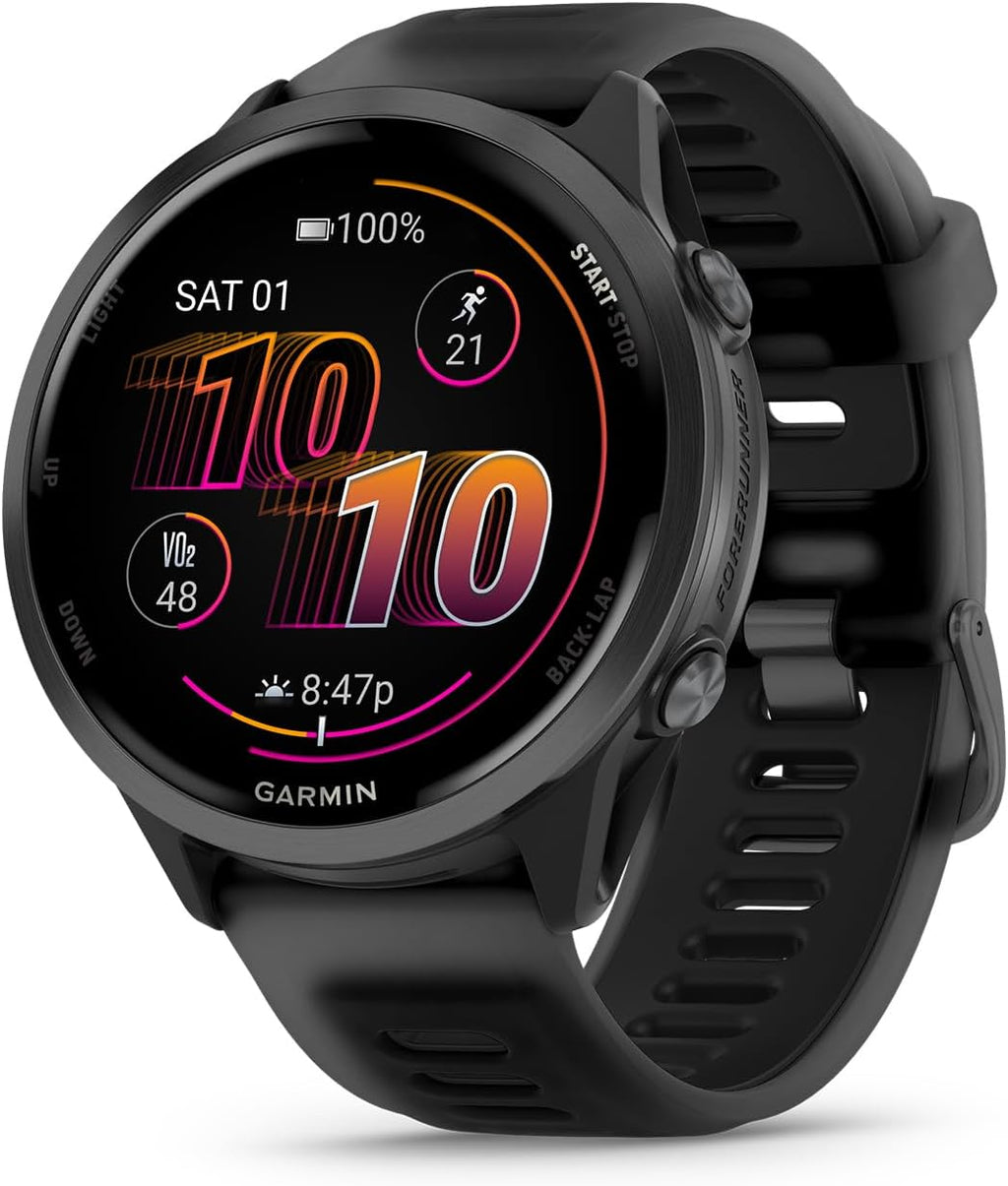 Garmin Forerunner® 570, 47mm, Aluminum, Black | Advanced GPS Running & Triathlon Smartwatch, AMOLED Display, Training & Recovery Features