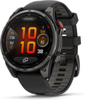 Garmin fēnix® 8 Pro, 51mm, Sapphire, DLC Titanium, Black/Pebble Gray | Premium Multisport Smartwatch, inReach® Technology, AMOLED Display, Built-In Flashlight, Dive-Rated, Built-In Speakers & Mic