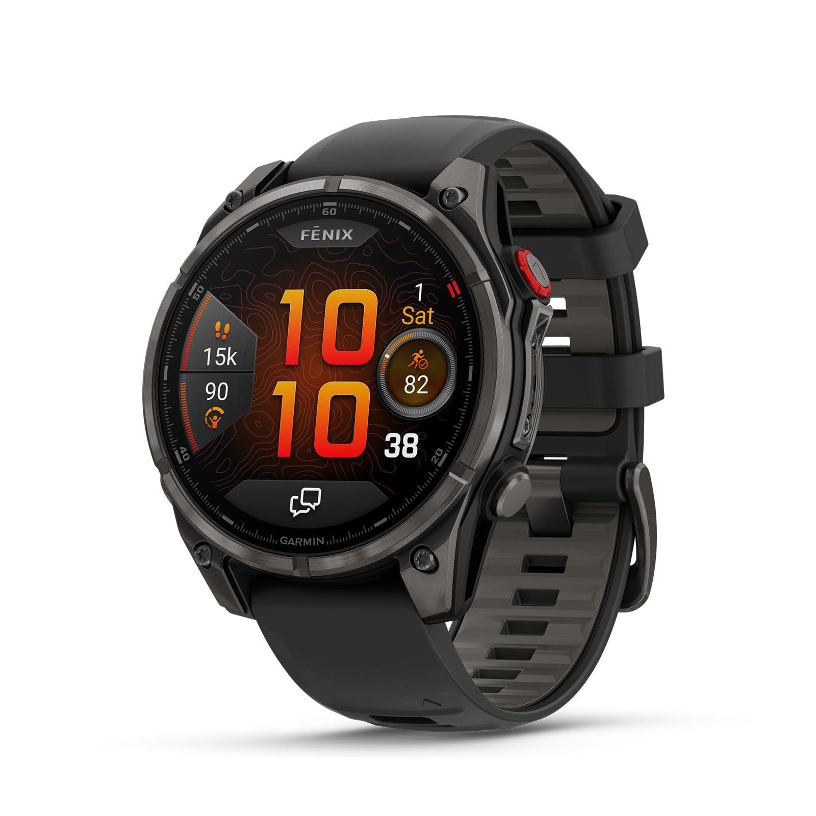 Garmin fēnix® 8 Pro, 47mm, Sapphire, Titanium, Graphite/Black | Premium Multisport Smartwatch, inReach® Technology, AMOLED Display, Built-In Flashlight, Dive-Rated, Built-In Speakers & Mic