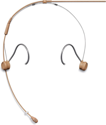 Shure TwinPlex TH53T/O-MTQG Omnidirectional Headset Microphone with TA4F Connector - Tan