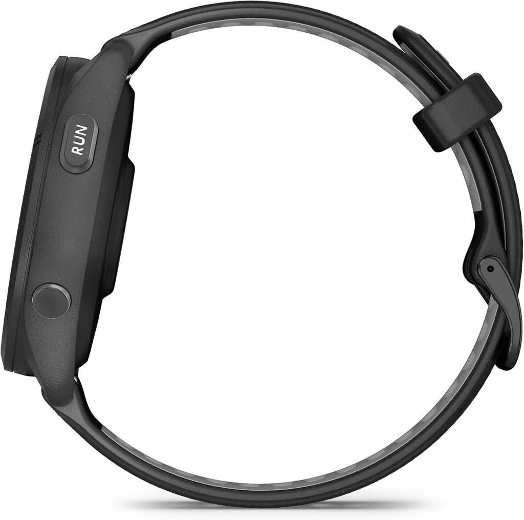 Garmin Forerunner® 265, Running Smartwatch, 46mm, Black/Powder Gray | Advanced Training Metrics & Recovery Insights, Music On Your Wrist, Garmin Coach, Daily Suggested Workouts