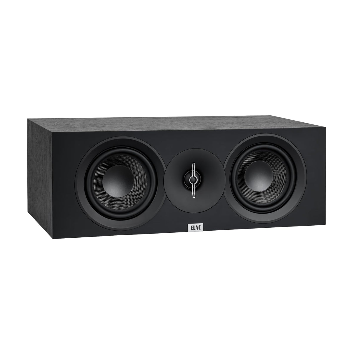 ELAC Debut 3.0 DC53-WN Center Channel Speaker, Walnut - 1” Aluminum Dome Tweeter & Dual 5.25” Aramid Fiber Woofers - 2-Way Bass Reflex - 57Hz to 38KHz Response