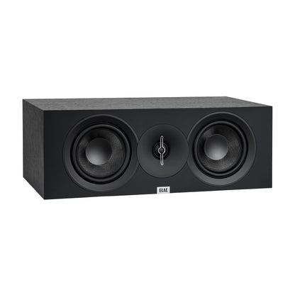 ELAC Debut 3.0 DC53-WN Center Channel Speaker, Walnut - 1” Aluminum Dome Tweeter & Dual 5.25” Aramid Fiber Woofers - 2-Way Bass Reflex - 57Hz to 38KHz Response