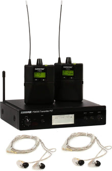 Shure PSM300 P3TRA215TWP Pro Wireless in-Ear Personal Monitor System with SE215-CL Earphones, Twinpack - H20 Band