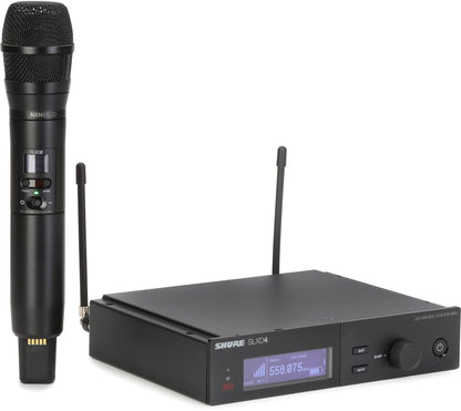Shure SLXD24/N8SB Wireless Microphone System - Includes SLXD2 Handheld Transmitter with Nexadyne 8/S Black Vocal Mic Capsule and SLXD4 Single Channel Rack Mount Receiver | G58 Band (SLXD24/N8SB-G58)