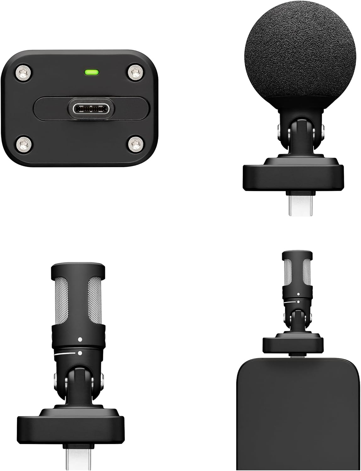 Shure MV88 USB-C Microphone for Mobile Recording - Black