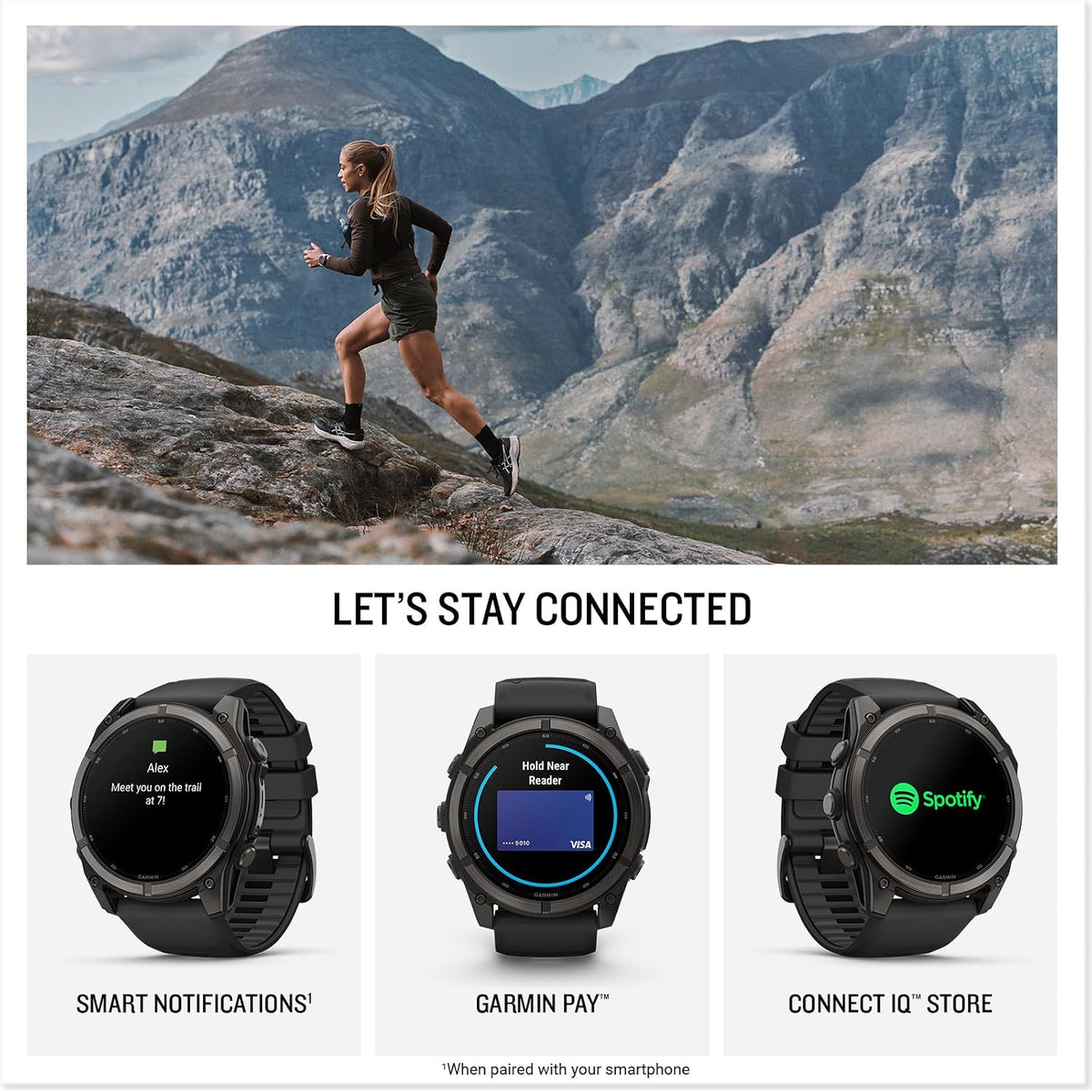 Garmin fēnix® 9, DLC Titanium, 51mm, Carbon Gray/Black