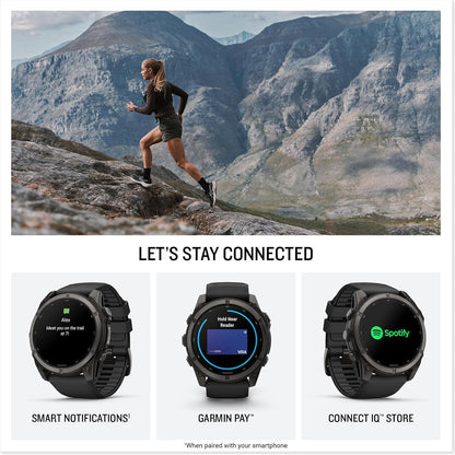 Garmin fēnix® 9, DLC Titanium, 51mm, Carbon Gray/Black