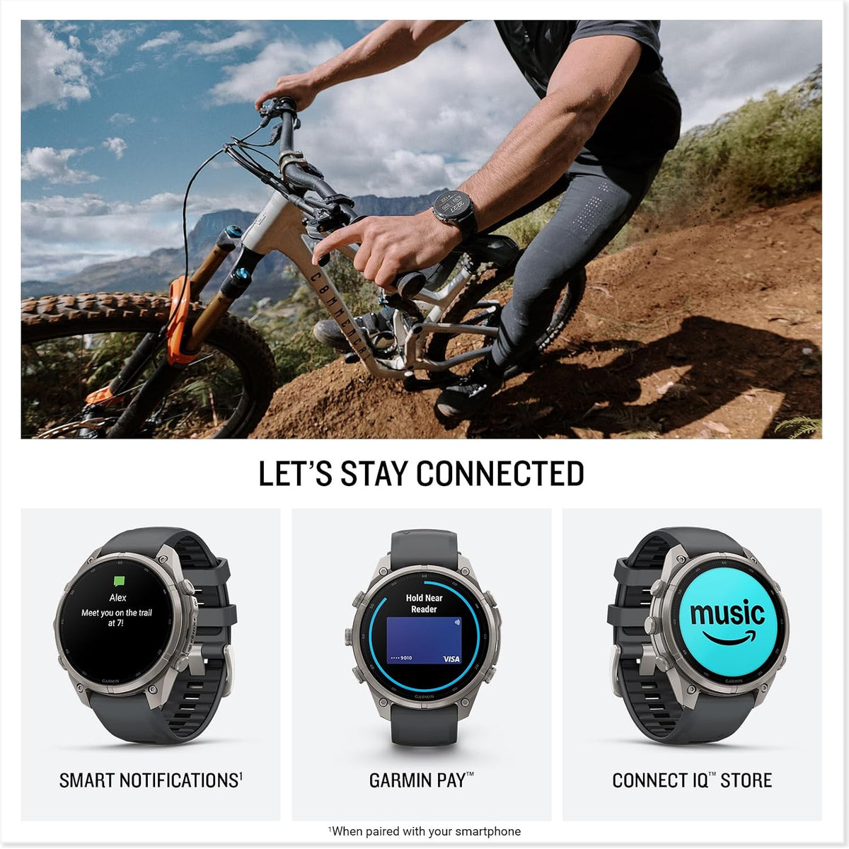 Garmin fēnix® 9 Pro, Titanium, 47mm, Graphite/Black
