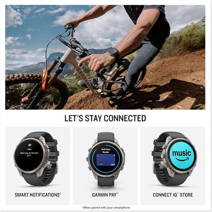 Garmin fēnix® 9 Pro, Titanium, 47mm, Graphite/Black