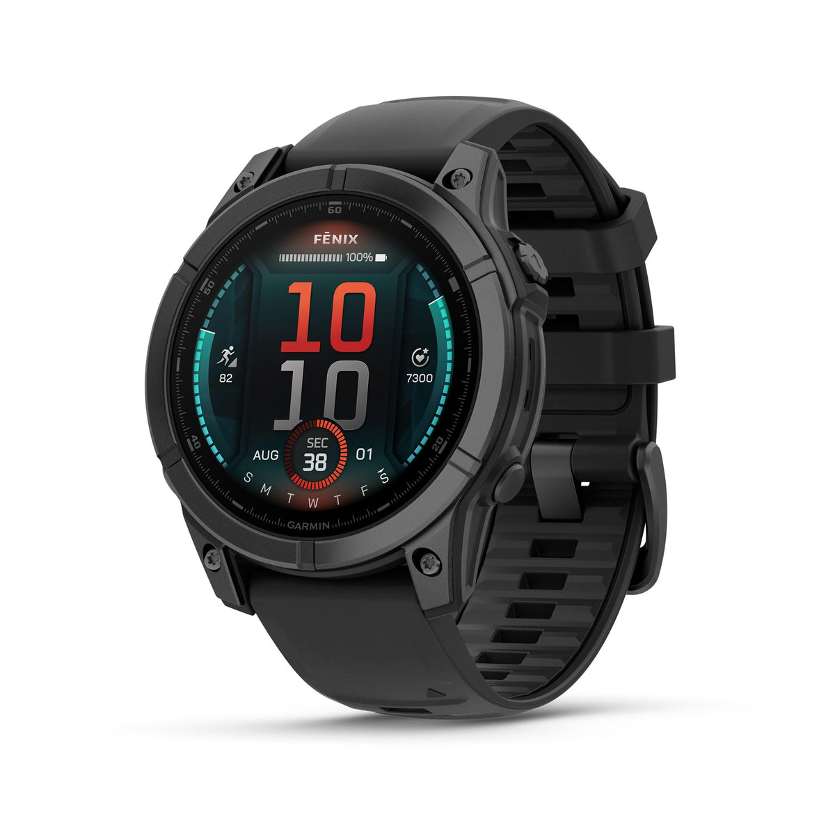 Garmin fēnix® 8, Sapphire, 51mm, DLC Titanium, Black/Pebble Gray | Larger-Sized Premium Multisport Smartwatch, AMOLED Display, GPS, Built-In Flashlight, Dive-Rated, Built-In Speakers & Mic
