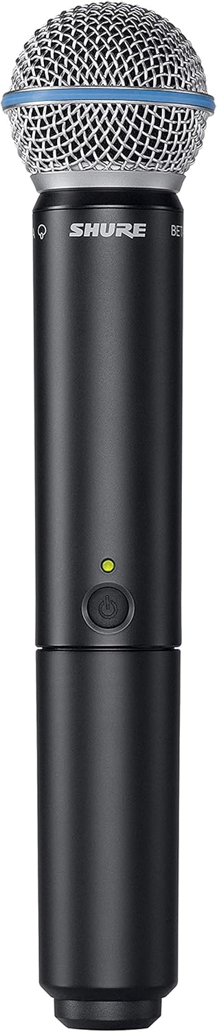 Shure BLX288/B58 Dual-Channel Wireless Audio System H11 Band (572–596 MHz) – BLX88 Receiver, (2) BLX2 Transmitters with Beta 58A Mic, Up to 14 Hr Battery, 300 ft Range
