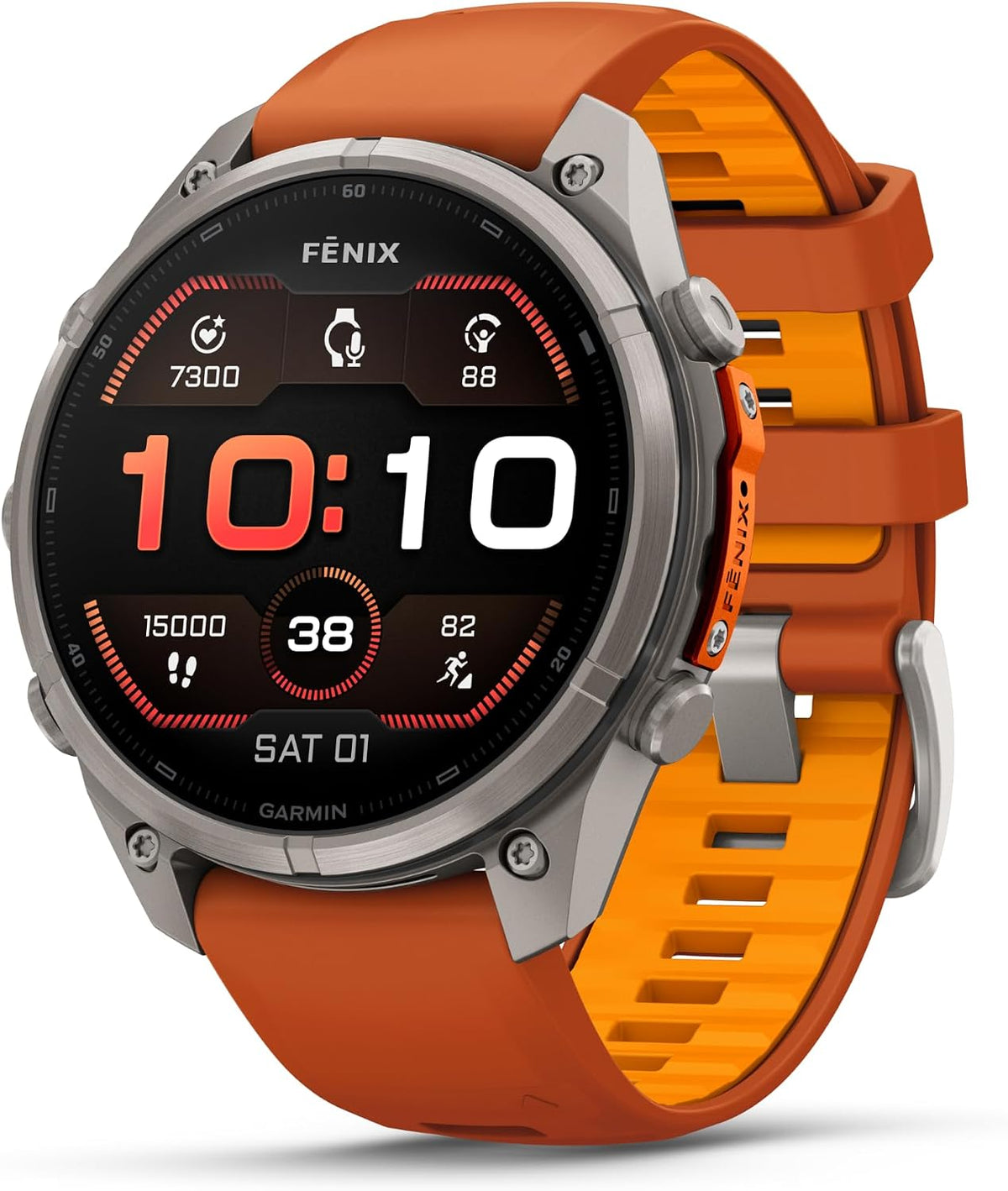 Garmin fēnix® 9 Pro, Titanium, 47mm, Autumn Orange/Spark Orange