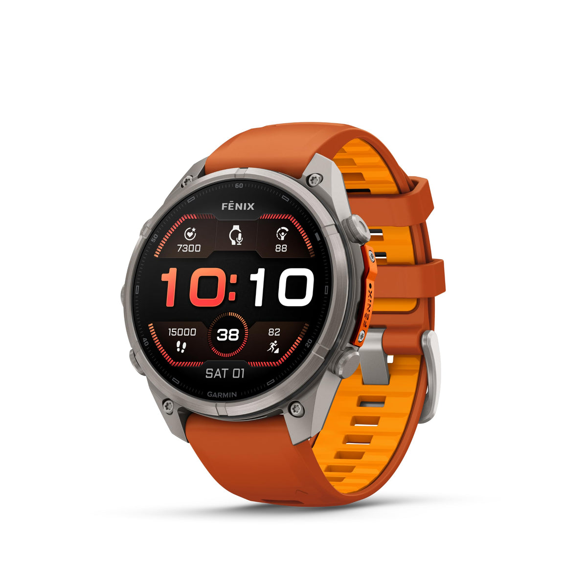Garmin fēnix® 9 Pro, inReach®, Titanium, 47mm, Autumn Orange/Spark Orange