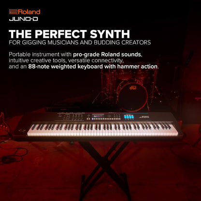 Roland JUNO-D8 Synthesizer, 88-Note Weighted Keyboard with Hammer Action