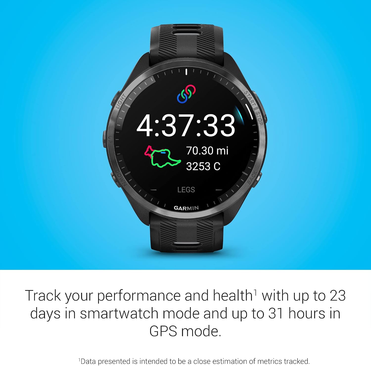 Garmin Forerunner® 965, Running Smartwatch, 47mm, Black/Powder Gray | Maps, Advanced Training Metrics & Recovery Insights, Maps, Music On Your Wrist, Garmin Coach, Daily Suggested Workouts