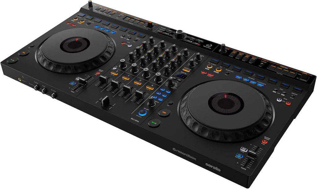 AlphaTheta DDJ‑GRV6 4‑Channel DJ Controller — Groove Circuit Live Remixing, Club‑Standard Layout, Full‑Size Jog Wheels, rekordbox & Serato DJ Pro Compatible
