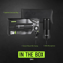 Shure SM4-K Studio Condenser Microphone – XLR Mic for Home Studio Recording, Vocals & Instruments with Mix-Ready Sound & All-Metal Construction, Black