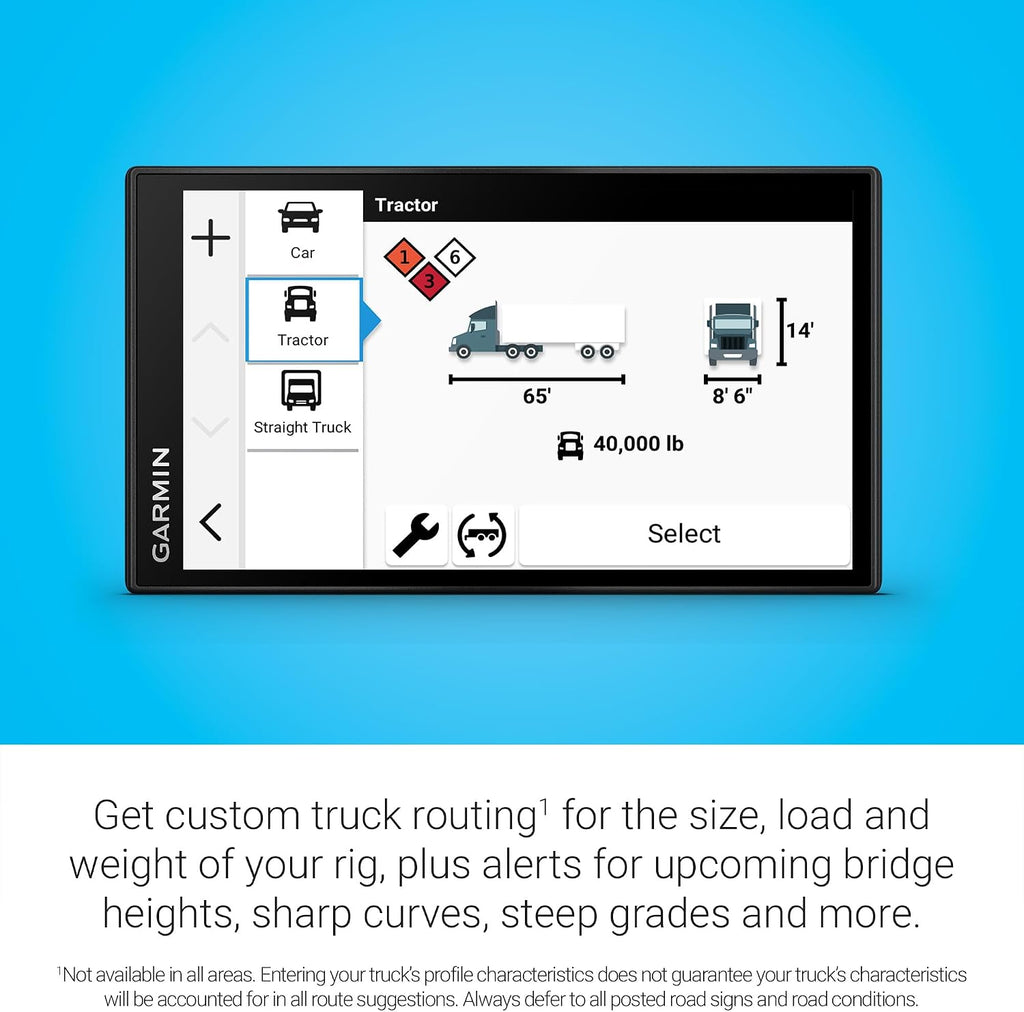 Garmin dēzl™ OTR620, 6” GPS Truck Navigator | Crisp High-Resolution Touchscreen Display, Expert Arrival Planning, Custom Truck Routing