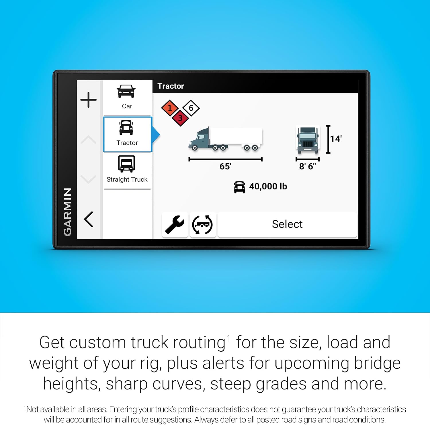 Garmin dēzl™ OTR620, 6” GPS Truck Navigator | Crisp High-Resolution Touchscreen Display, Expert Arrival Planning, Custom Truck Routing