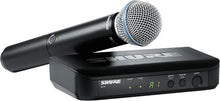 Shure BLX24/B58 Handheld Audio System H9 Band (512–542 MHz) – BLX4 Receiver, BLX2/B58 Handheld Transmitter with Beta 58A Supercardioid Capsule, Up to 14 Hr Battery, 300 ft Range