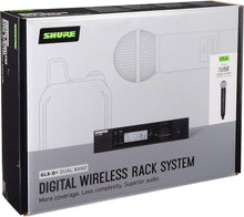 Shure GLXD24R+/SM58 Dual Band Pro Digital Wireless Microphone System - 12-Hour Battery Life, 100 ft Range | SM58 Handheld Vocal Mic, Single Channel Rack Mount Receiver (GLXD24R+/SM58-Z3)