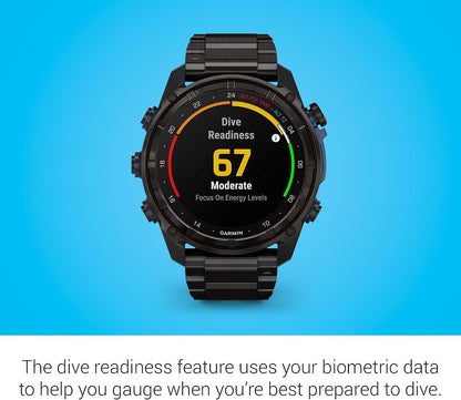 Garmin Descent™ Mk3i, Watch-Style Dive Computer, 51mm, DLC Titanium