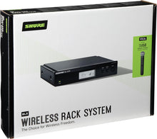 Shure BLX24R/SM58 Rack-Mount Wireless Audio System H11 Band (572–596 MHz) – BLX4R Receiver, BLX2 Transmitter with SM58 Dynamic Mic, Up to 14 Hr Battery, 300 ft Range