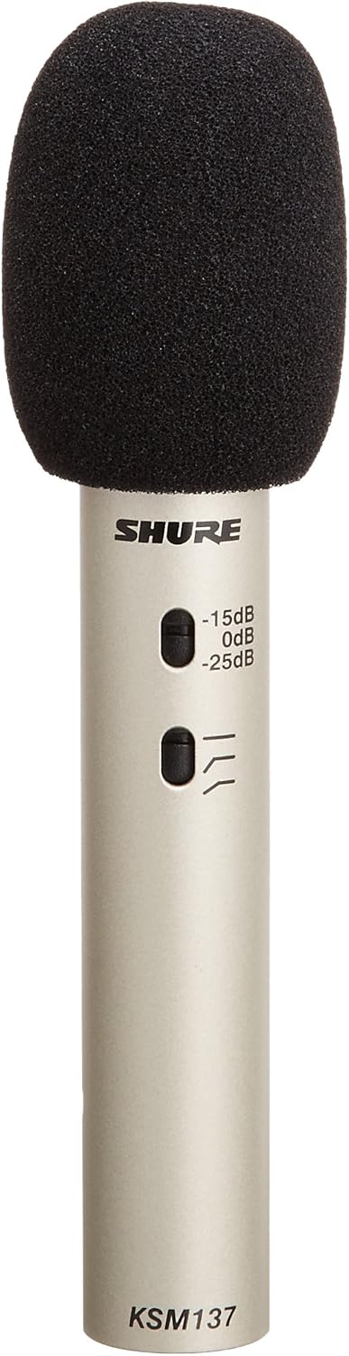 Shure KSM 137/SL End-Address Cardioid Condenser Microphone, Champagne