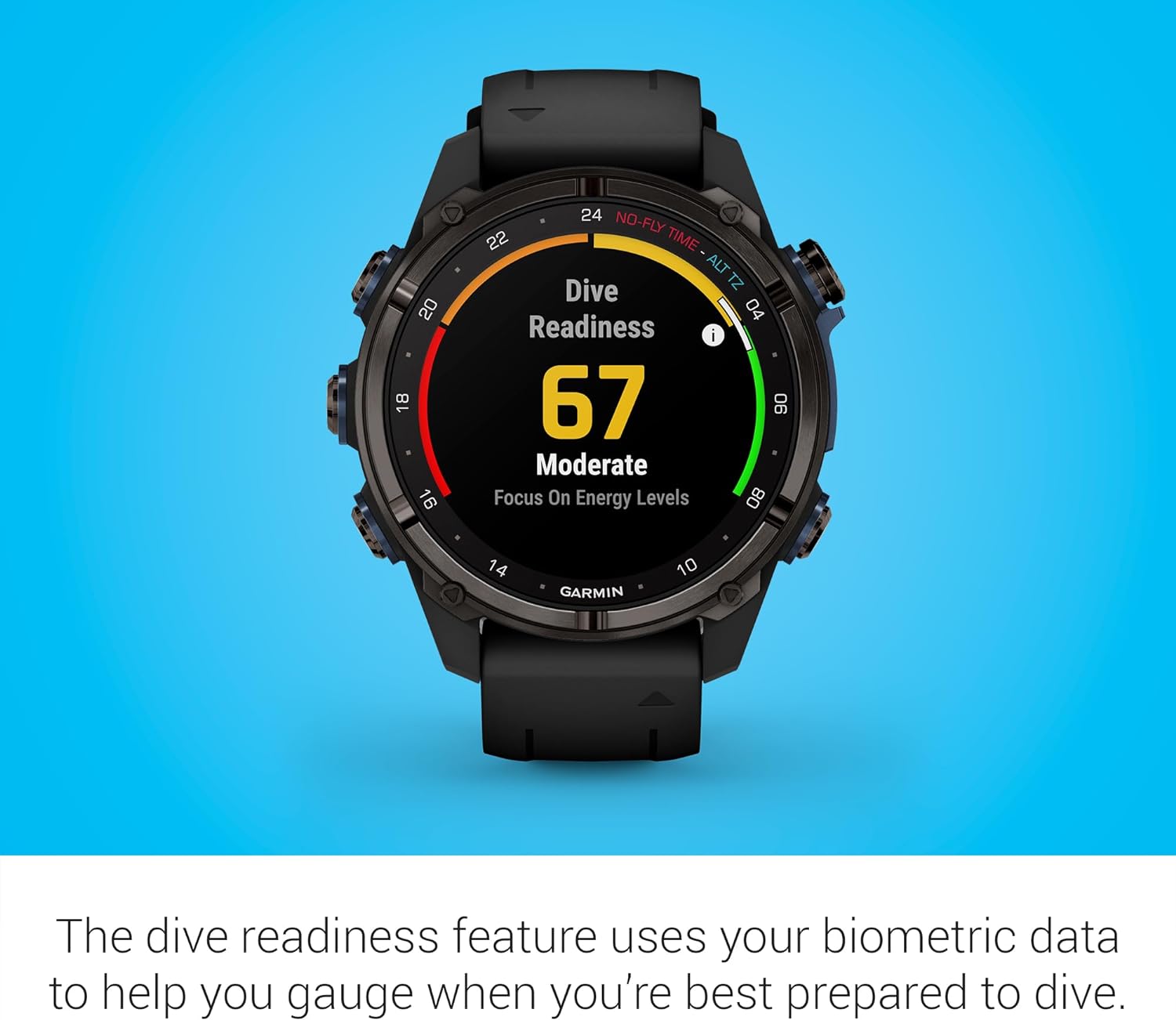 Garmin Descent™ Mk3i, Watch-Style Dive Computer, 43mm, Black | Subwave Sonar Networking, Multiple Dive Modes, Dive Focused Design, Dive Readiness Tool, Built-In Flashlight, Dive Log